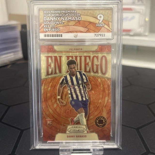 Panini Prizm Club World Cup Danny Namaso Gold Vinyl 1/1 RC Rookie ACE 9 wie PSA