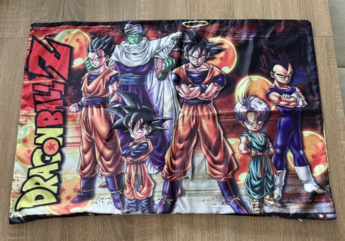Dragonball Z Pillow Case Sham Vintage Satin Zip Closure EUC Double Sided Rare