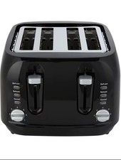 4 Slice Toaster Black  FREE DELIVERY
