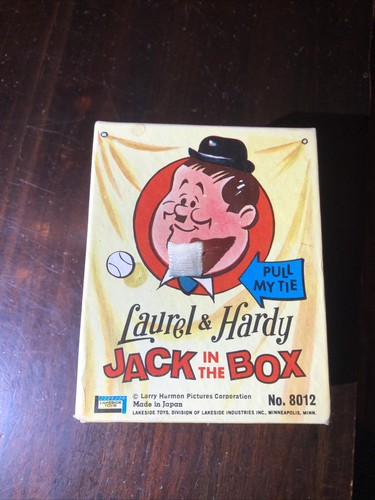 RARE Laurel and Hardy Jack In the Box Lakeside Toys Working Very Good