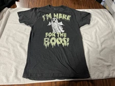 I'M HERE FOR THE BOO'S GLOW IN THE DARK HALLOWEEN Shirt Size MEDIUM 38-40
