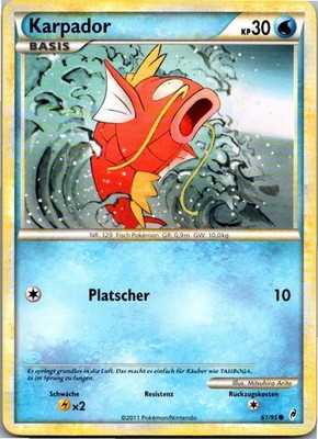 Pokémon Karpador 61/95 Ruf der Legenden 2011 Deutsch