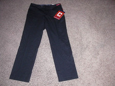 CHAPS Black flat front Performance Dress Pants 33x30 NEW WITH $120 TAGS NWT