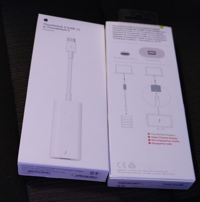 Apple Thunderbolt 3 usb c to Thunderbolt 2 adapter White MMEL2AM/A A1790 New