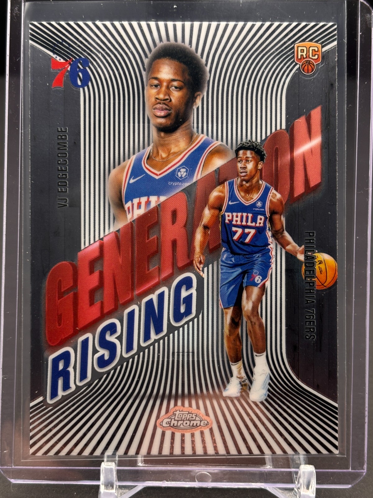 2025 Topps Chrome Basketball VJ EDGECOMBE ROOKIE RC GENERATION RISING #GR-3