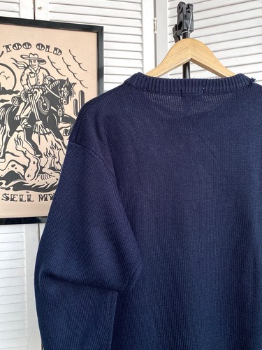 Vintage 90s Nike Solo Swoosh Oversized Knit Sweater Men’s Size M - Picture 9 of 9