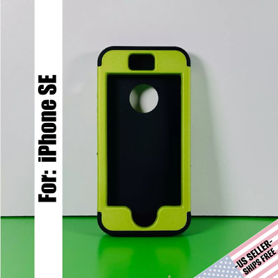 ACONIC Safegaurd Case designed for iPhone SE/5S/5: Lime Green & Black