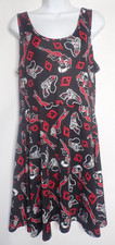 Harley Quinn Jumper Style Dress Black Sleeveless Women size M Novelty Fun