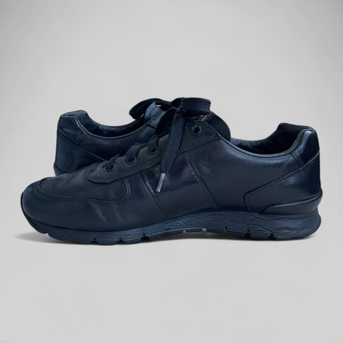 Prada Herren Schwarz Leder Turnschuhe Sneaker - Größe UK 8 / US 9 / EU 42 - Bild 6 von 16