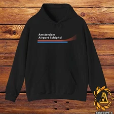 Amsterdam Airport Schiphol Logo Hoodie Sweatshirt Black/Navy/White n more S-5XL