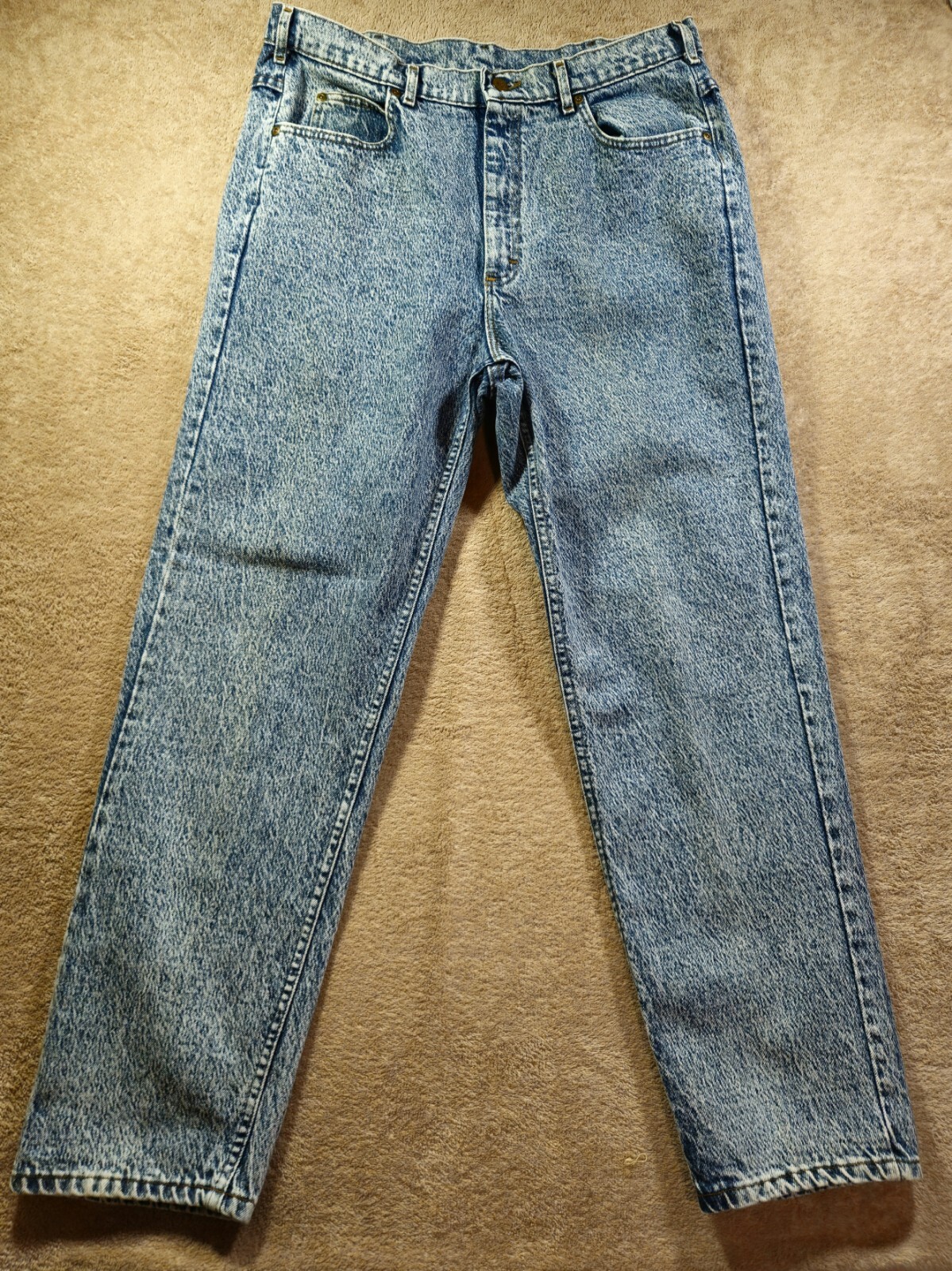 Vintage 90s Lee Riders Acid Wash Blue Jeans Mens 36x30 Cotton Union Made USA
