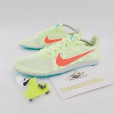 Nike Zoom Rival D 10 Barely Volt Green Orange Track Spikes 907566-700 Men's 13