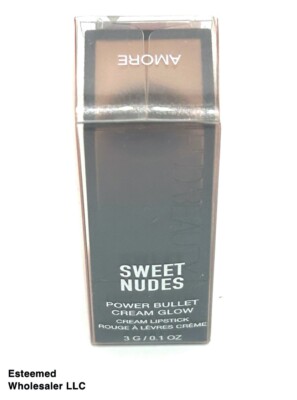 HUDA Beauty Sweet Nudes Power Bullet Cream Glow Cream Lipstick Arome 0.1oz