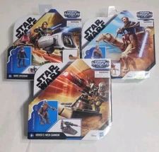 3 Pack Star Wars Mission Fleet With Eopie, Barc Speeder, Hover E-Web Cannon