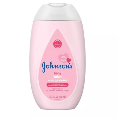 Johnson's Moisturizing Pink Baby Lotion with Coconut Oil 13.6 Fl. Oz