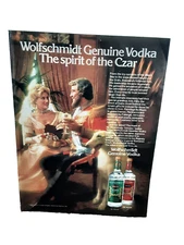 1982 Wolfschmidt Genuine Vodka Spirit Of The Czar Print Ad Original 80s