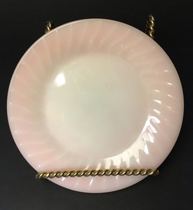 Fire King Pink Swirl Salad Plate Set Of 3 Luncheon 7 3/4 ...