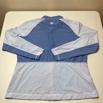 FOOTJOY WOMEN FULL-ZIP MINI STRIPE MID LAYER #27656 - Blue /White