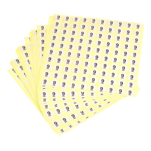 9 Number Stickers Number Tag Car Adhesive Marked Sticker 13mm, 30pcs - Picture 1 of 7