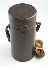 Nippon Kogaku Nikon - Brown Leather Hard Lens Case - 6-7/8" H x 2-7/8" ID