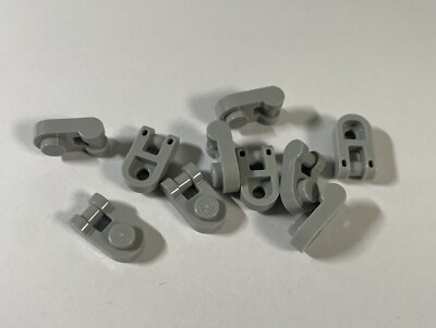 LEGO 10 x Plate, Round 1 x 1 with Bar Handle Light Bluish Gray (Hell Grau) 26047