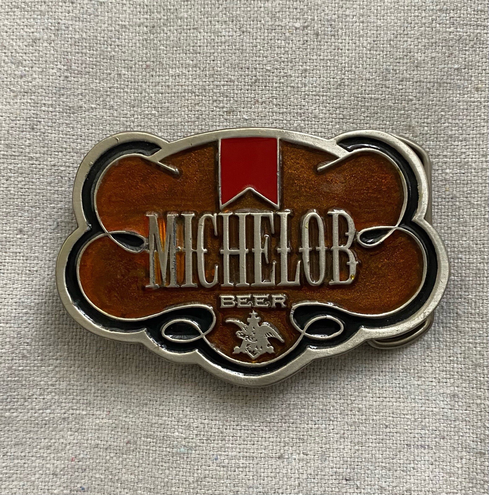 Vintage Michelob Beer Belt Buckle Gem