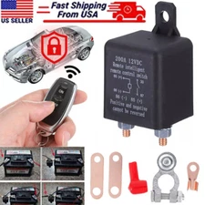 Car Battery Disconnect Cut Off Isolator Master Switch W/Wireless Remote Control-