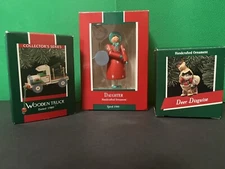 Hallmark Keepsake Lot of 3 Ornaments from 1989 (See Description For Details)