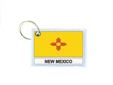 Keychain key printed double-sided flag USA New Mexico
