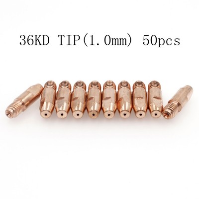 50pcs MIG Welding Consumables Tip 300A Nozzle 1.0mm for Binzel MB 36KD Torch