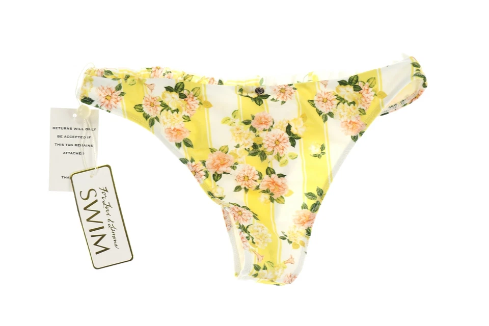 For Love & Lemons 240600 Mujer Bikini Parte Inferior Traje de Baño Blanco/Amarillo Talla X-Pequeño Foto 2 de 2