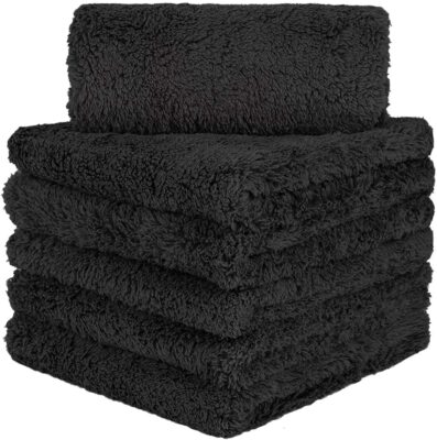 6 Pcs Edgeless Ultra Plush Microfiber Car Drying Towels Wash Buffing Detailing