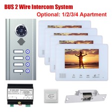Electronic Lock 7 Inch BUS 2 Wire Camera Night Vision Video Door Phone Intercom