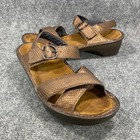 Naot Comfort Sandals Womens 10 EU 41 Copper Metallic Brown Leather Strappy Snake