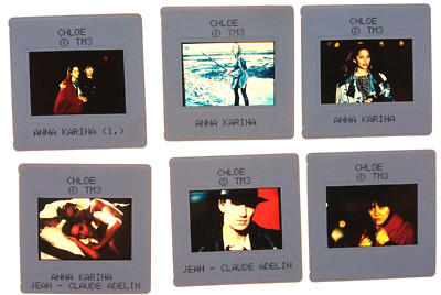 D205  6x  DIAS/Movie Slides - CHLOE Anna Karina Marion Cotillard Jean-Claude Ade