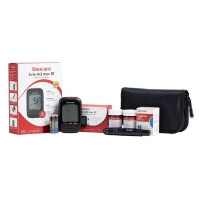 Sinocare Safe AQ max III Blood Glucose Meter Tools | Strips Monitoring System