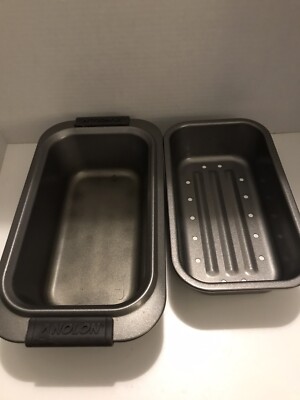 ANOLON ADVANCED 2-PC NONSTICK BAKEWARE LOAF PAN SET W/ GRIPS & INSERT TRAY
