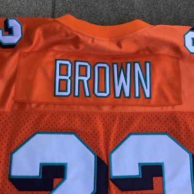 Reebok On Field NFL Miami Dolphins #23 Brown Jersey Size 56 Orange