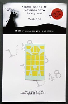 Dead Design 1/48 MITSUBISHI A6M2b MODEL 21 REISEN CANOPY PAINT MASK Eduard