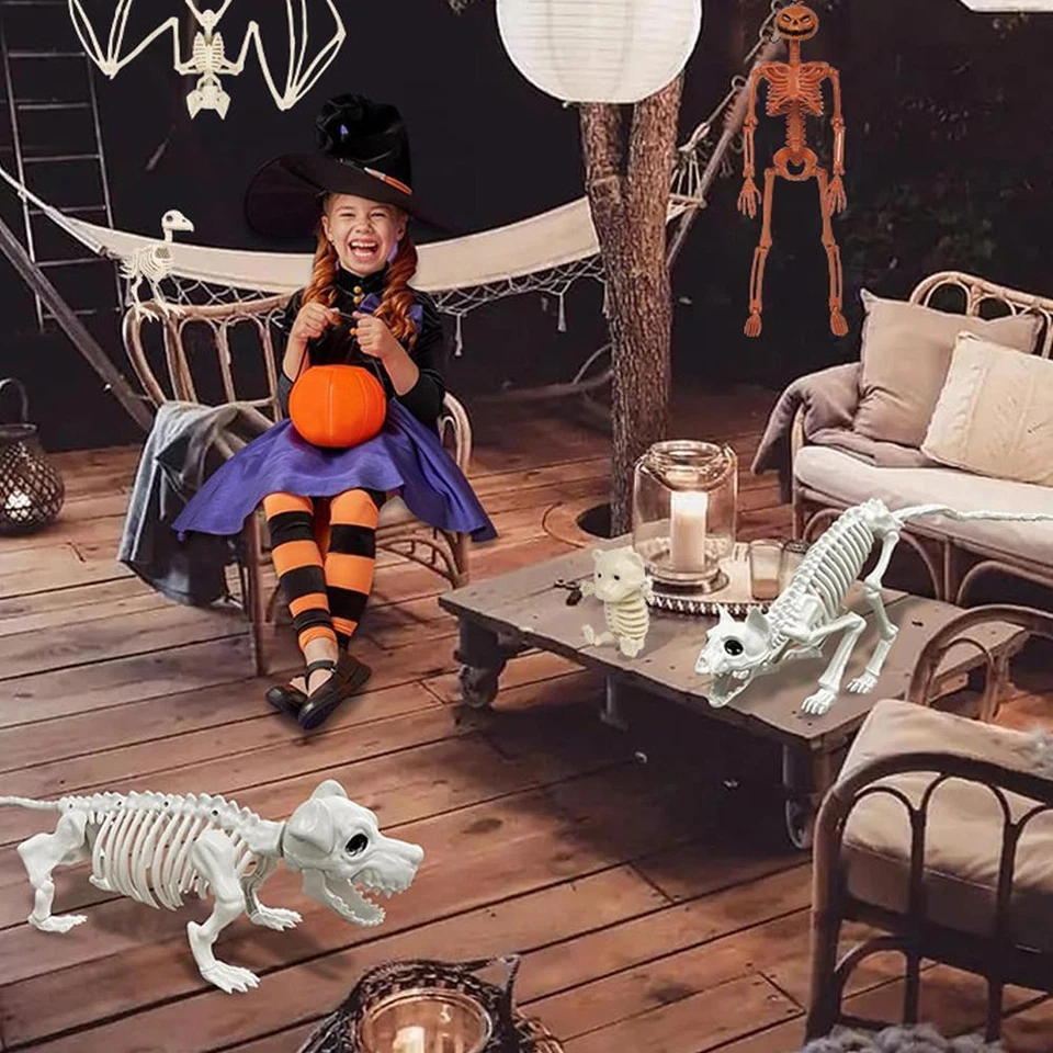 NEW SKELETON DOG HALLOWEEN DECORATION LIGHT UP SPOOKY PARTY DECORATION SCARY - Image 3 of 4