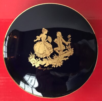RARE Reuge Music Box The Proposal Blue Gold Leaf Limoges Castel #5342 Mozart