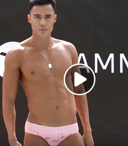 ON SALE! Men's Think Pink Flamingoes on pink swimsuit HOT Real Men Wear Pink!