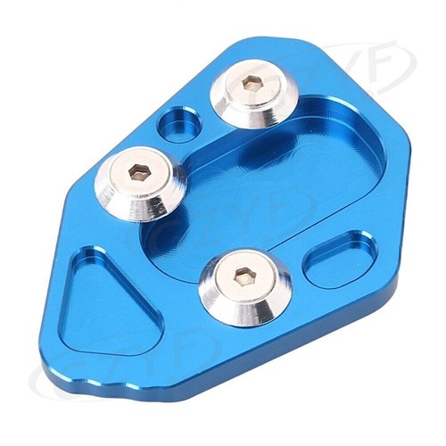 For BMW F800R HP2 R1200S ALL YEARS Blue 1x Big Side Stand Kickstand Plate Pad