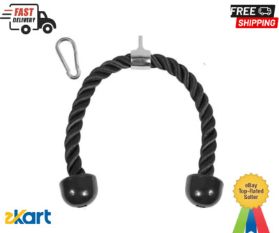 Yes4All Deluxe Tricep Rope Cable Attachment, 36 Inch with Black  Colors, Exercis