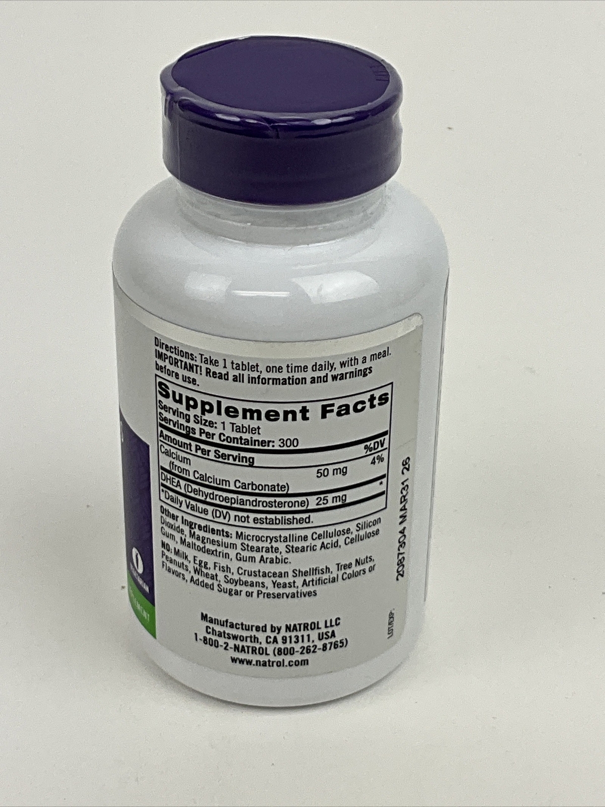 Natrol DHEA 25mg Tablets - 300 Count for sale online | eBay