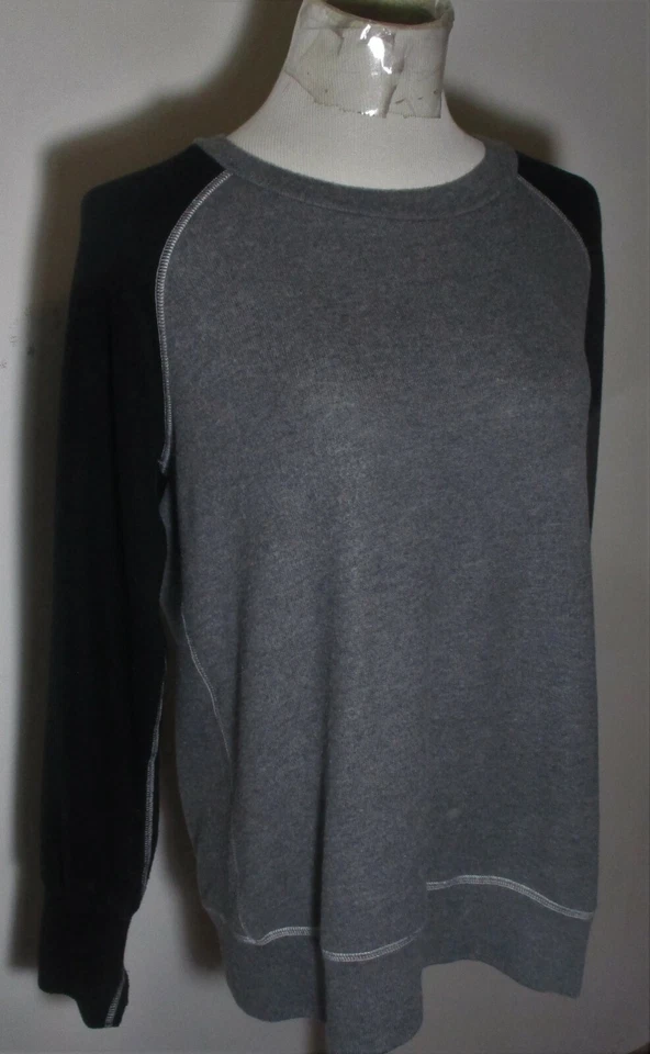 Blusa LNA cinza preta tencel manga longa elástica tamanho M - Imagem 3 de 4