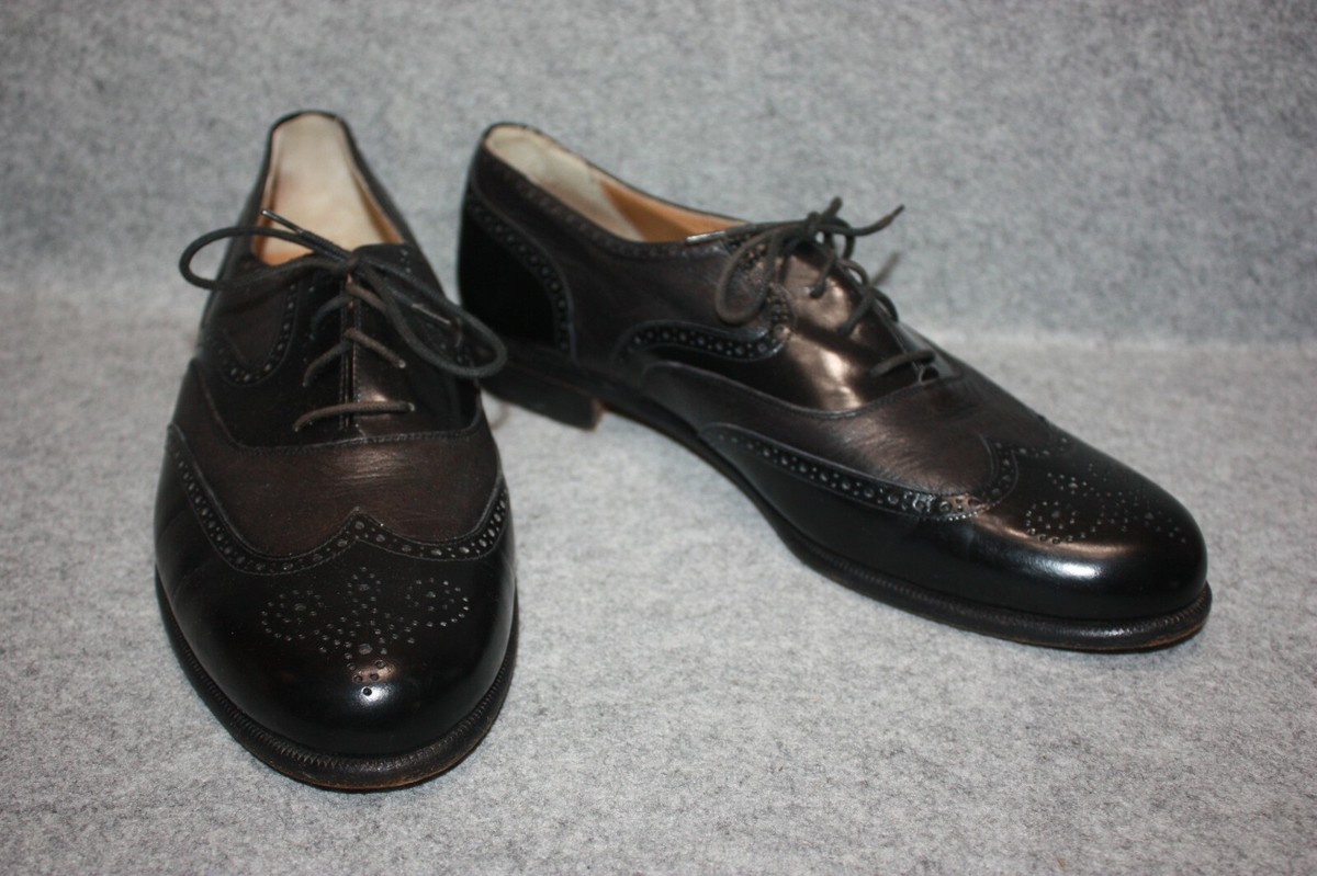 Stamati Mastroianni Black Leather Penny Loafers Wingtip Brogue 9.5 M Italy Stamati Mastroianni Sz 12 M Black Brogue Wingtip Shoes Italy  main image 3
