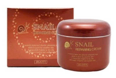 Jigott Snail Reparing best face Cream100g 4pcs anti aging wrinkle care Moisture