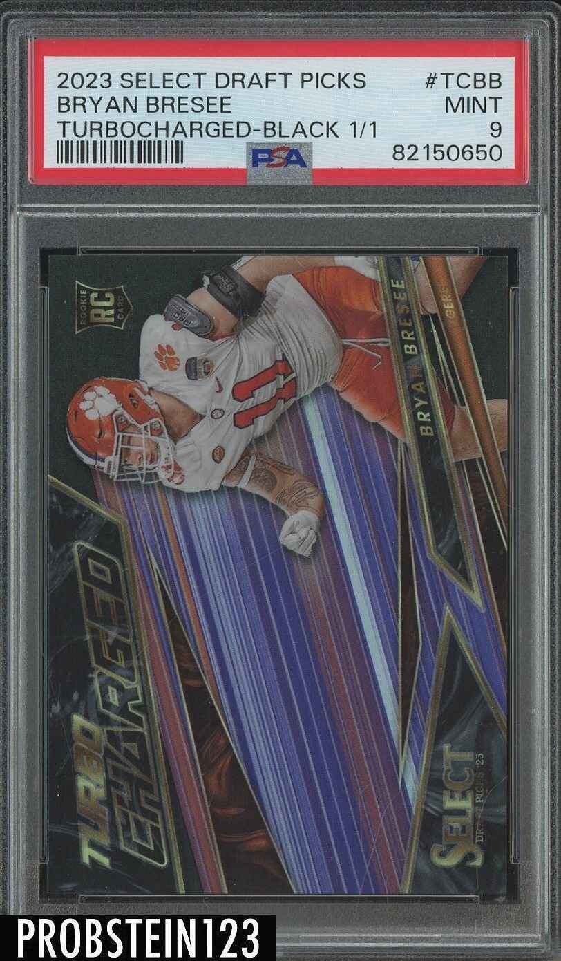 Bryan Bresee Panini Select Draft Picks Turbocharged #TCBB Black 1/1