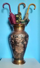 VASO PORTAOMBRELLI IN RAME SBALZATO BATTUTO A MANO ANNI 60 Ottimo Stato Vintage